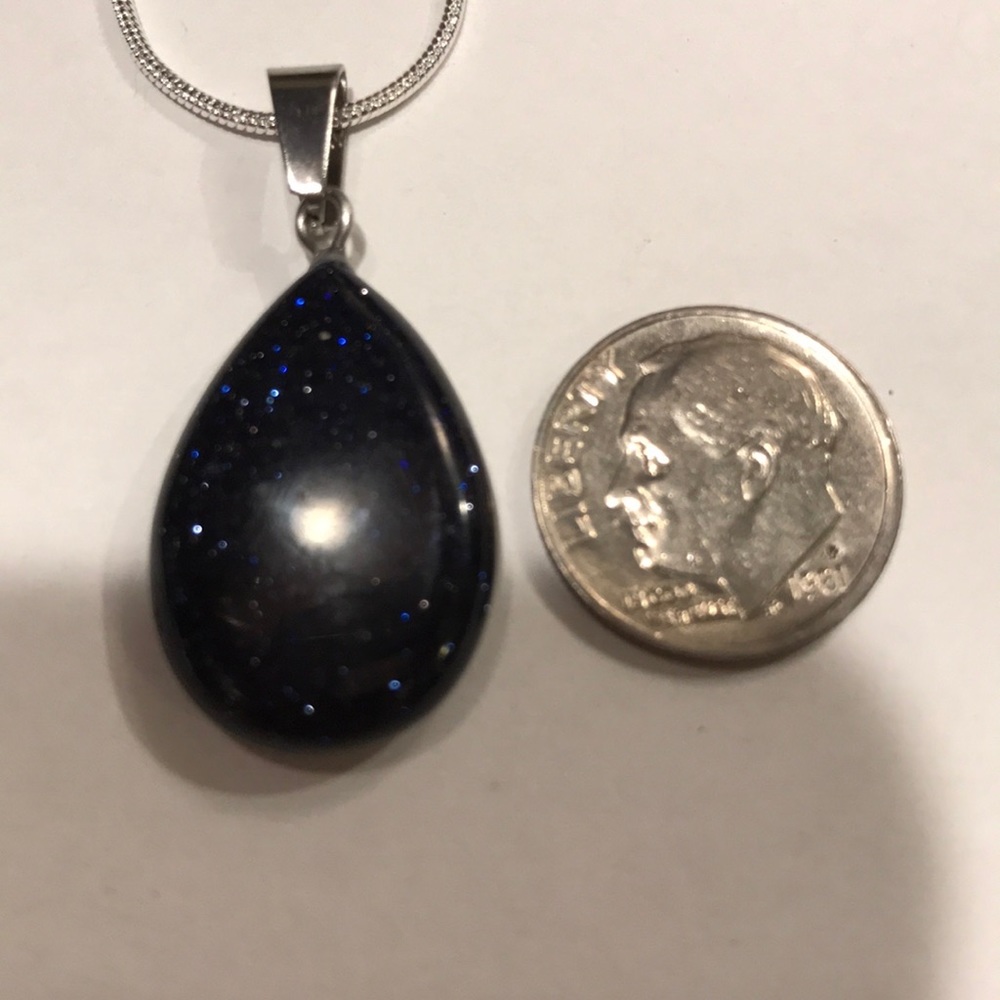 New Black and Blue Sand Pendant - Picture 4 of 6